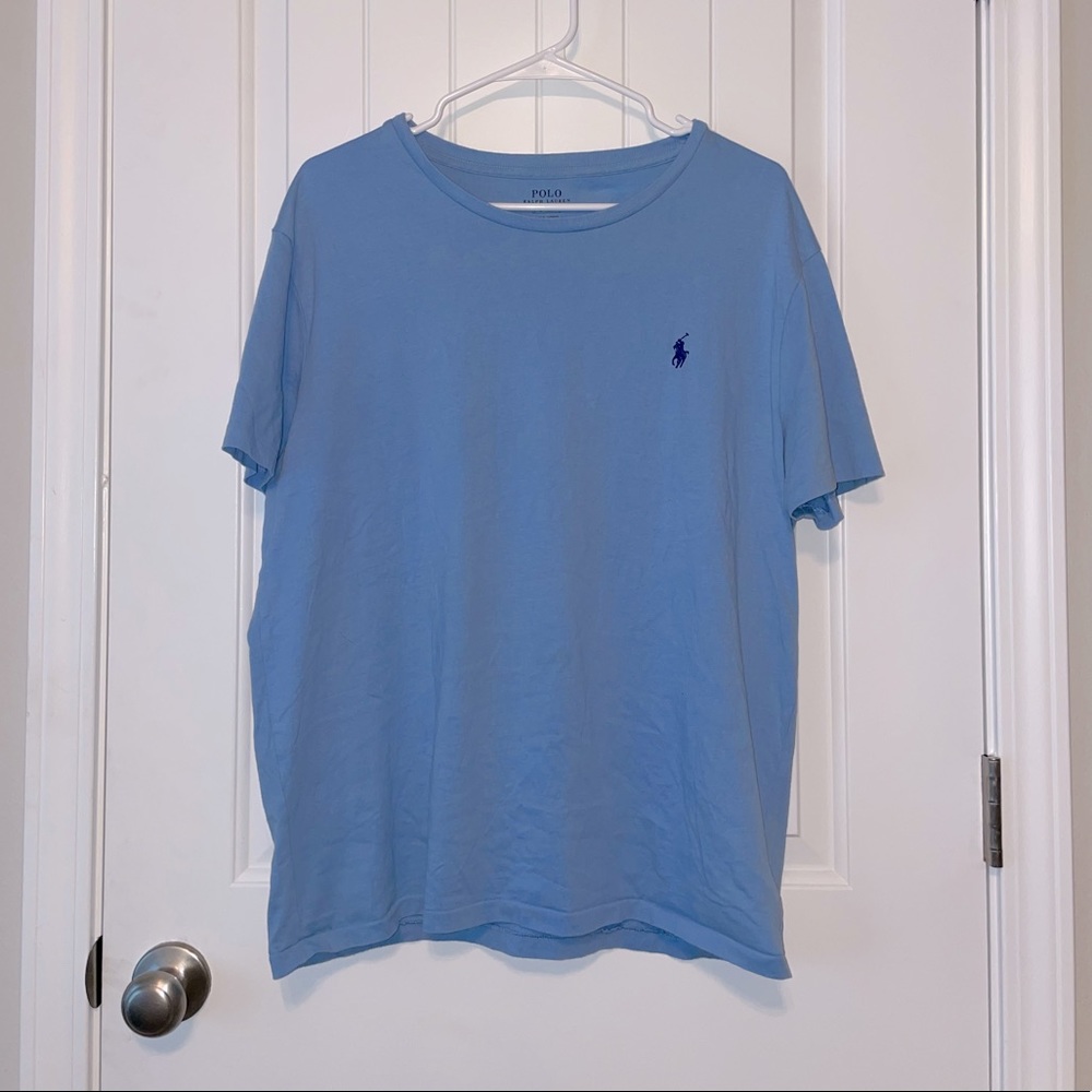 Polo Ralph Lauren Blue Cotton Tee T-shirt Short Sleeves - L